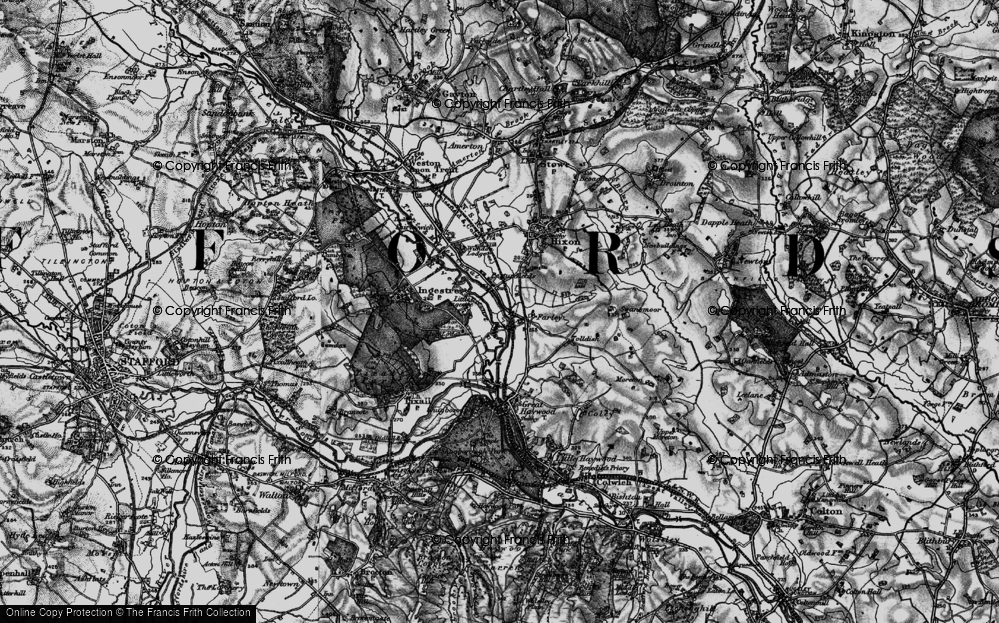 Old Map of Little Ingestre, 1898 in 1898