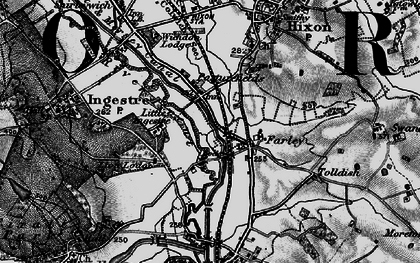 Old map of Little Ingestre in 1898