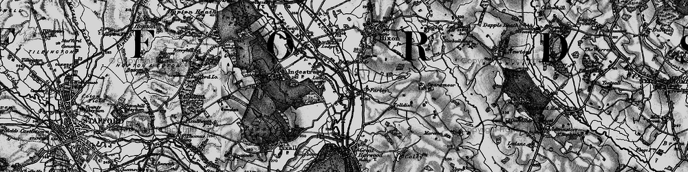 Old map of Little Ingestre in 1898