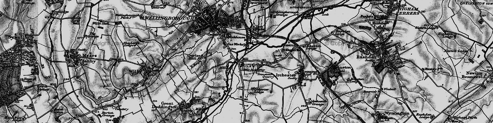 Old map of Little Irchester in 1898