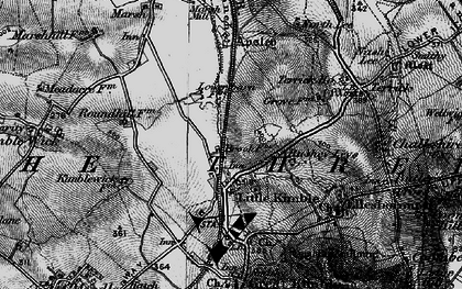 Old map of Little Kimble in 1895