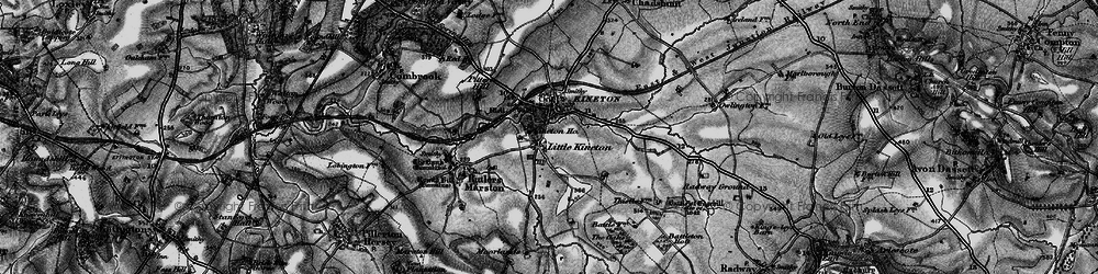 Old map of Little Kineton in 1896