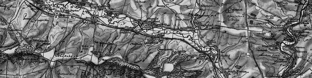 Old map of Little Langford in 1898