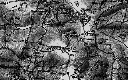 Old map of Little Laver in 1896