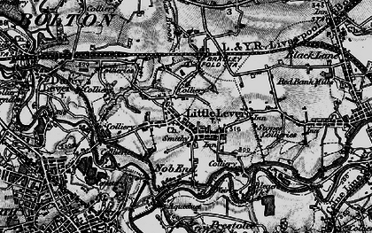 Old map of Little Lever in 1896