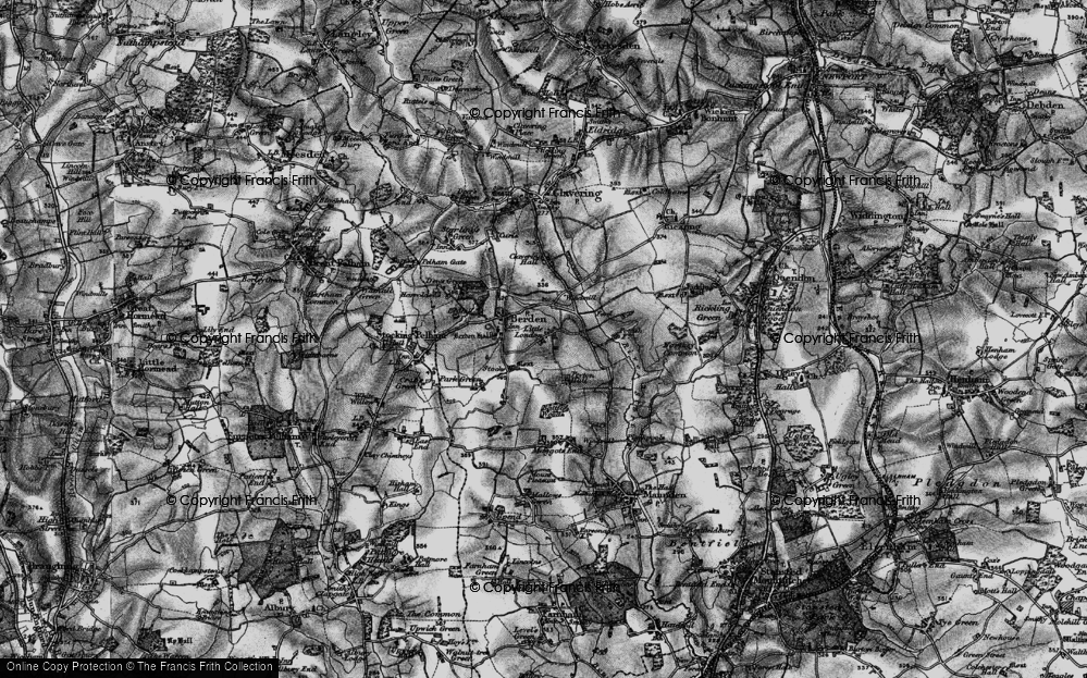 Old Map of Historic Map covering River Stort in 1896