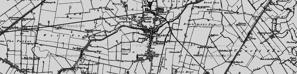 Old map of Badgeney in 1898