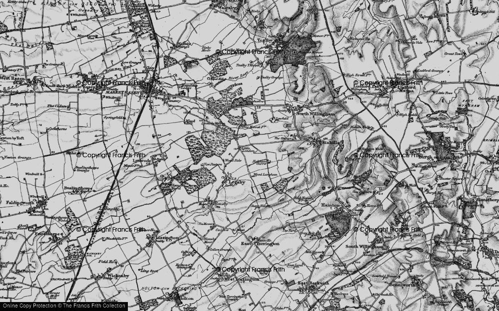 Old Map of Historic Map covering Wood Side in 1899