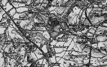 Old map of Little Madeley in 1897