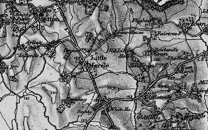 Old map of Preston Cross in 1898