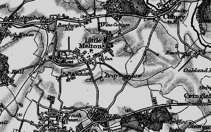 Old map of Little Melton in 1898