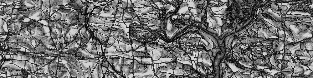 Old map of Black Hill in 1898