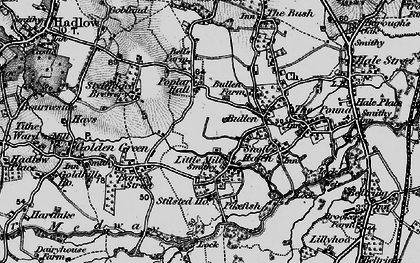 Old map of Little Mill in 1895