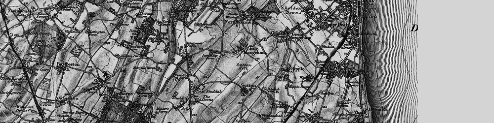 Old map of Little Mongeham in 1895