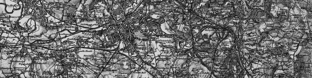 Old map of Little Moor in 1896