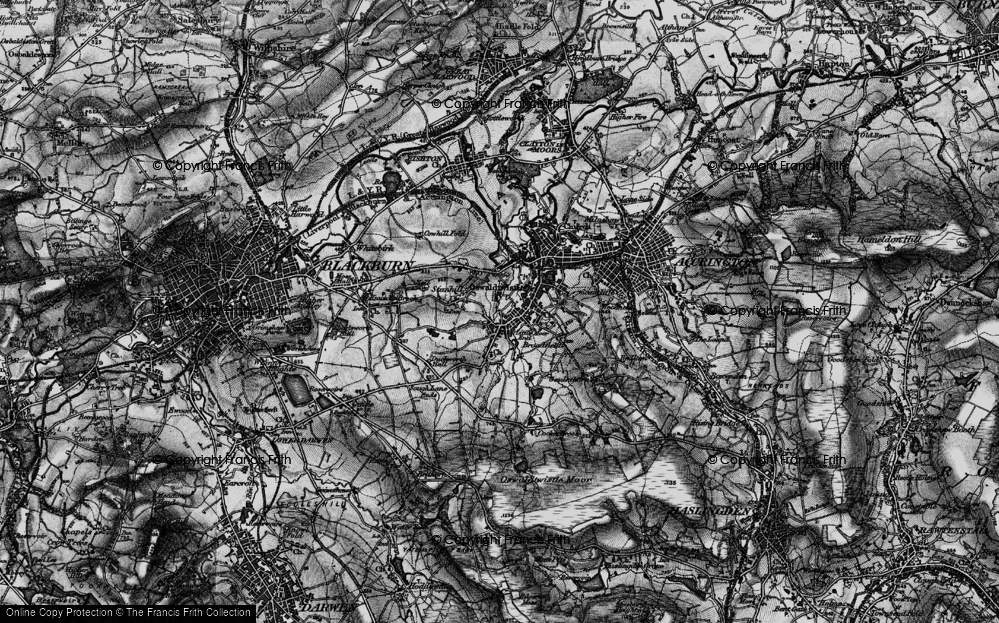 Old Map of Little Moor End, 1896 in 1896