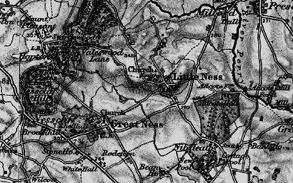 Old map of Adcote in 1899