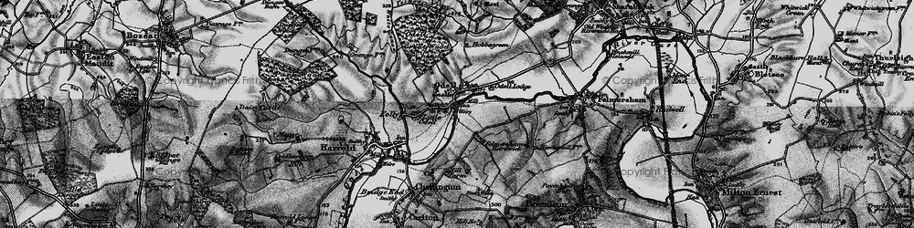 Old map of Little Odell in 1898