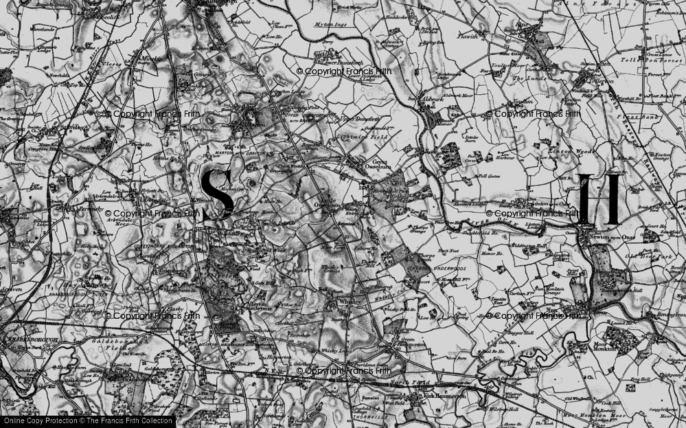 Old Map of Little Ouseburn, 1898 in 1898