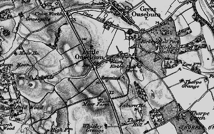 Old map of Little Ouseburn in 1898