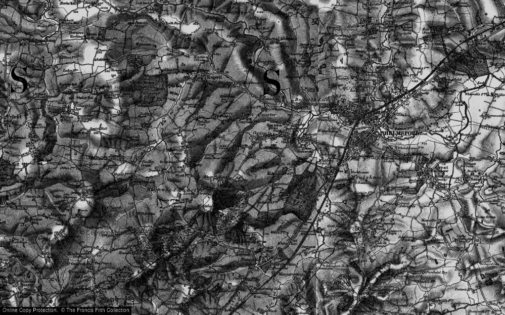 Old Map of Little Oxney Green, 1896 in 1896