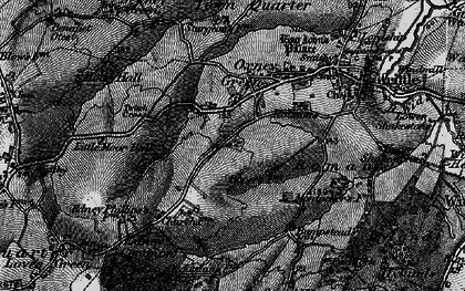 Old map of Little Oxney Green in 1896