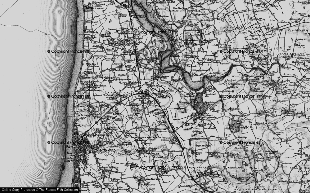Old Map of Little Poulton, 1896 in 1896