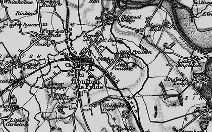 Old map of Little Poulton in 1896