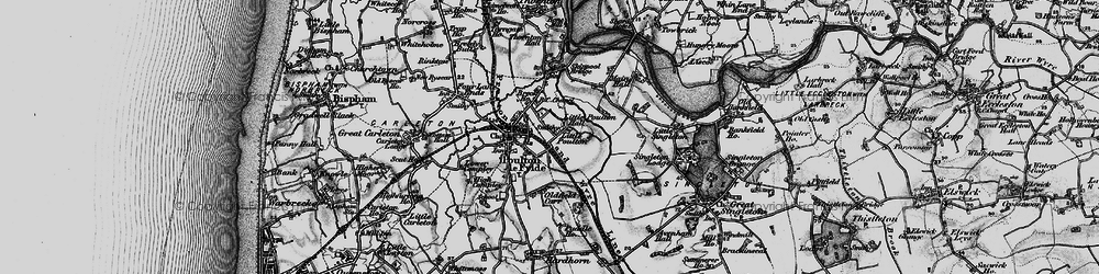 Old map of Little Poulton in 1896