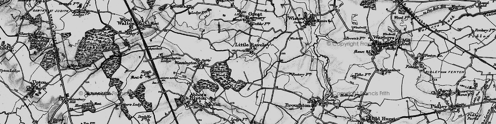 Old map of Little Raveley in 1898