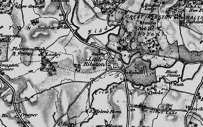 Old map of Little Ribston in 1898
