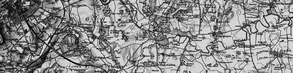 Old map of Little Ribston in 1898
