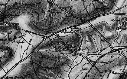 Old map of Whispering Knights (Burial Chamber) in 1896