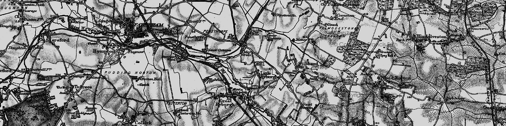 Old map of Little Ryburgh in 1898