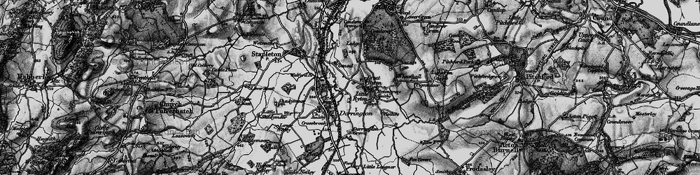 Old map of Little Ryton in 1899