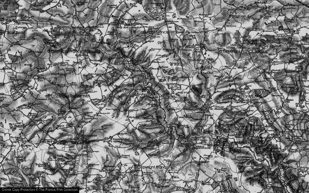 Old Map of Little Sampford, 1895 in 1895