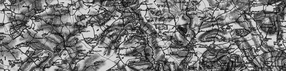 Old map of Little Sampford in 1895