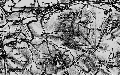 Old map of Little Saredon in 1898