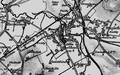 Old map of Little Shelford in 1896
