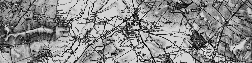 Old map of Little Shelford in 1896