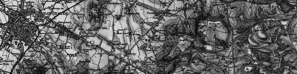 Old map of Little Shurdington in 1896