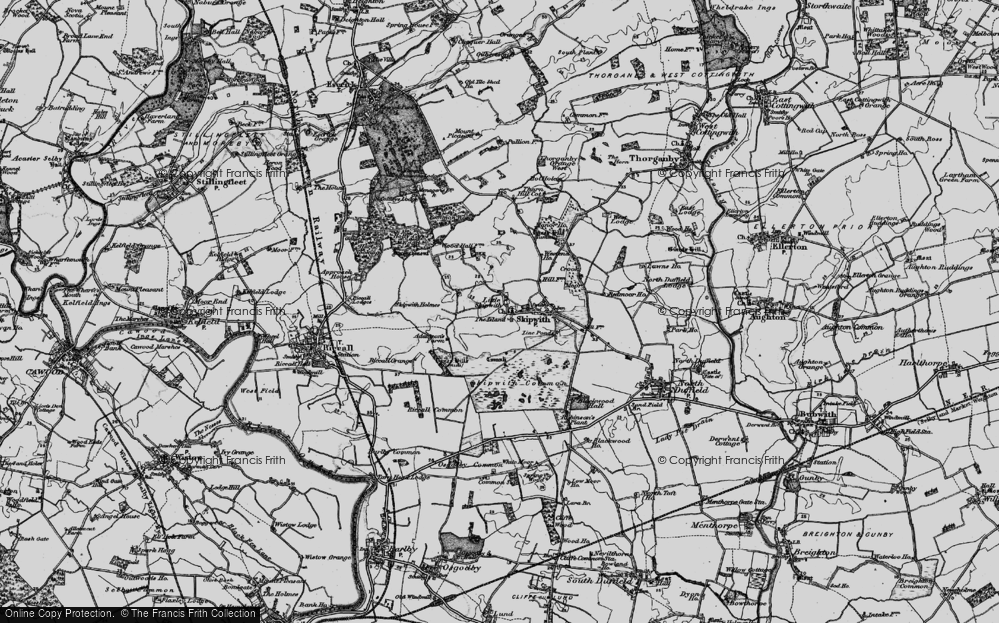 Old Map of Little Skipwith, 1898 in 1898