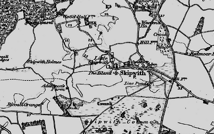 Old map of Little Skipwith in 1898