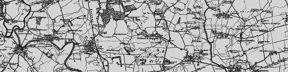 Old map of Little Skipwith in 1898