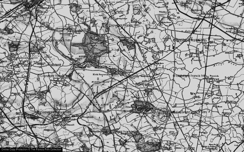 Old Map of Little Smeaton, 1895 in 1895