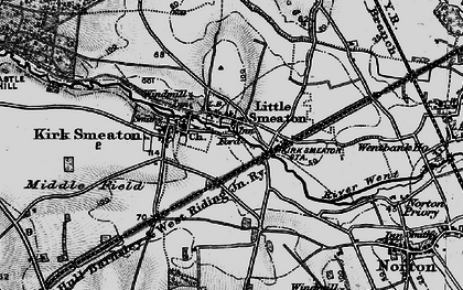 Old map of Little Smeaton in 1895