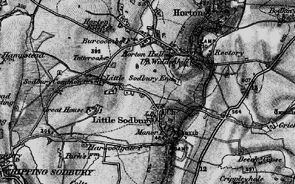 Old map of Little Sodbury in 1898