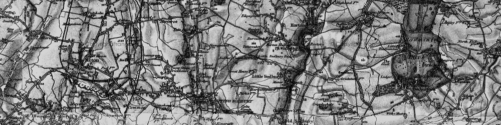 Old map of Little Sodbury End in 1898