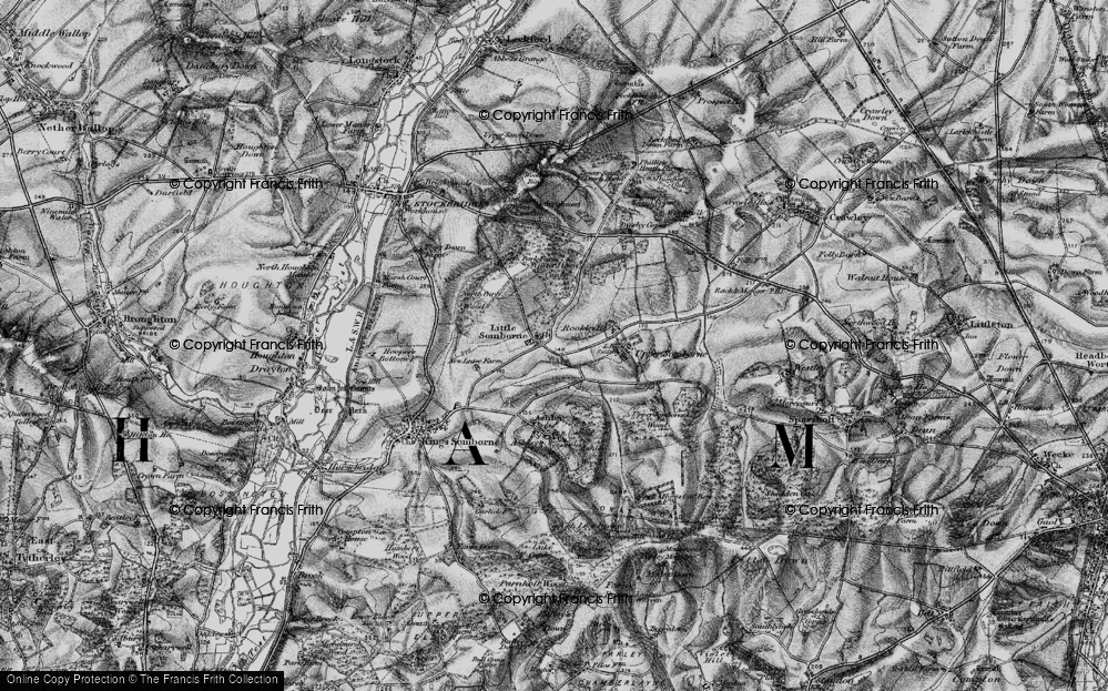 Old Map of Little Somborne, 1895 in 1895
