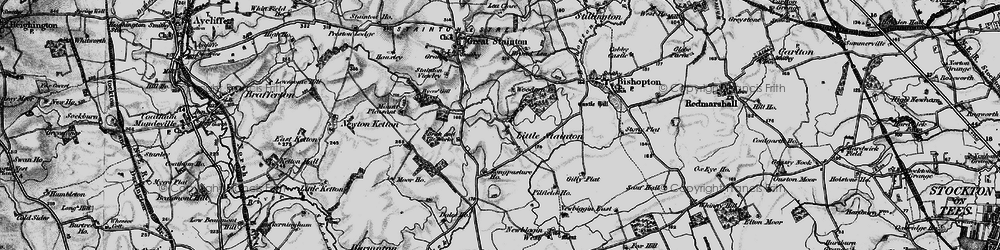 Old map of Little Stainton in 1898